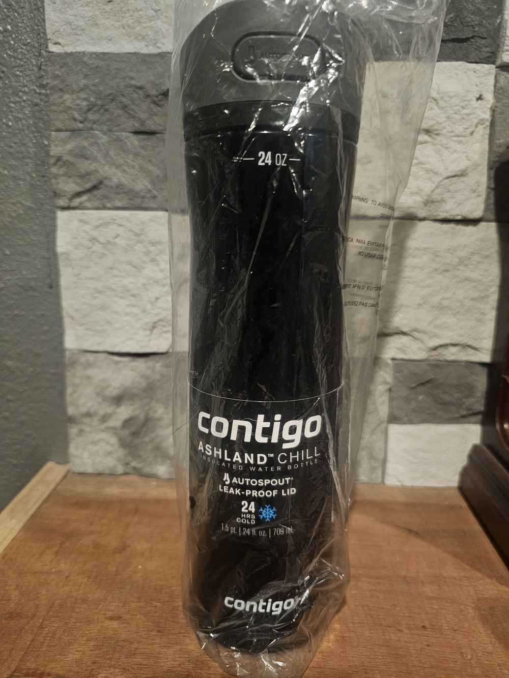 Contigo Ashland Chill 24 oz Black Insulated Water Bottle